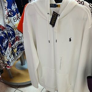 Polo Ralph Lauren White Hoodie with Signature Pony for men